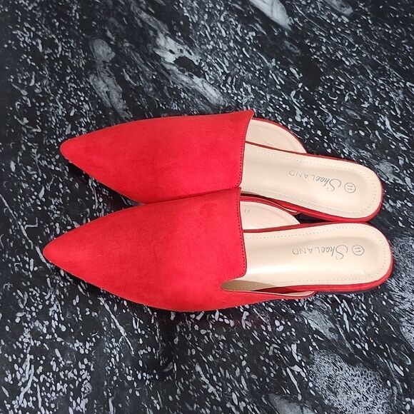 BRAND NEW SHOE LAND CALLY MULES CLOSED POINTED TOE BACKLESS SLIP-ON SLI… - Picture 8 of 15
